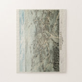 ヴィンテージヘンプステッドNYの絵図(1876) ジグソーパズル (縦)