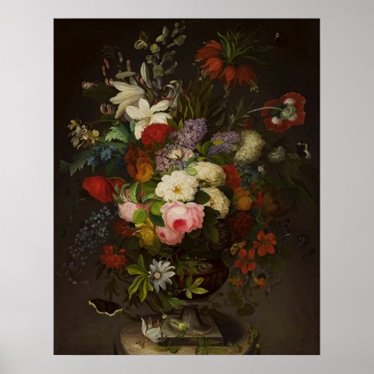 ヴィンテージヘンリカベイヤフラワー ポスター (正面)