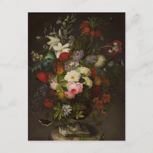 ヴィンテージヘンリカベイヤフラワー ポストカード (正面)