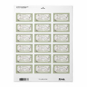 ヴィンテージヘン小角紙ラベル（緑） ラベル (フルシート)