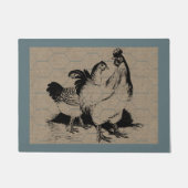 ヴィンテージヘン&オードスターカントリーファームとペット ドアマット (正面)