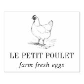 ヴィンテージヘン |カントリーエッグファーム ラバースタンプ (インプリント)