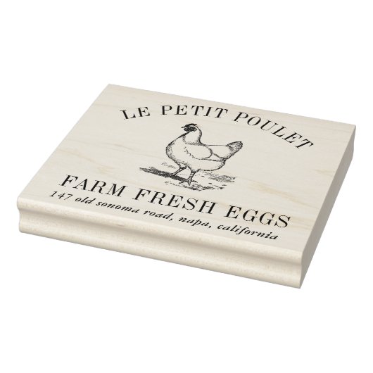 ヴィンテージヘン |カントリーファームの名前とアドレス ラバースタンプ (スタンプ)