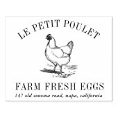 ヴィンテージヘン |カントリーファームの名前とアドレス ラバースタンプ (インプリント)