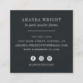 ヴィンテージヘン |カントリーファーム スクエア名刺 (裏面)