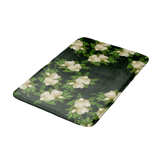 ヴィンテージヘードジャイアントマグノリア花 バスマット (アングル)