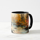 ヴィンテージベアアットザクリーク紅葉 マグカップ (正面右)