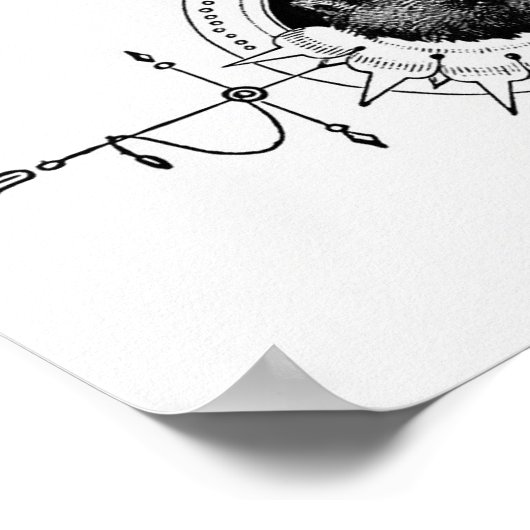 ヴィンテージベアイラストレーション ポスター (角)