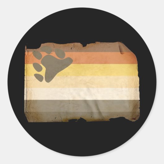 ヴィンテージベアプライドフラグ ラウンドシール (正面)