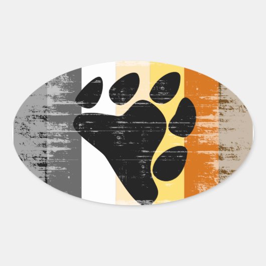 ヴィンテージベアプライド 楕円形シール (正面)