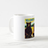 ヴィンテージベアーズインイエローストーントラベル コーヒーマグカップ (正面左)