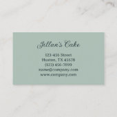 ヴィンテージベイカーパティシエベーカリーケーキ 名刺 (裏面)