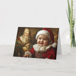 ヴィンテージベイビークリスマスカード カード