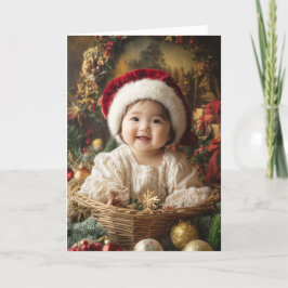 ヴィンテージベイビークリスマスカード カード