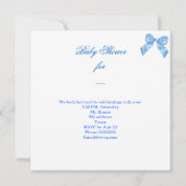 ヴィンテージベイビーシャワーボーイベビーブルーマジカル 招待状 (裏面)