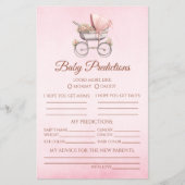 ヴィンテージベイビーシャワー推測ベビーの到着 チラシ (正面)