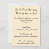 ヴィンテージベイビーシャワー、子供たちがビーチにCassatt 招待状 (裏面)