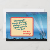 ヴィンテージベガスネオンサインのクリスマスフォトカード 招待状 (裏面)