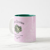 ヴィンテージベギフランスのービーガンキャベツピンク ツートーンマグカップ (正面左)