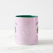 ヴィンテージベギフランスのービーガンキャベツピンク ツートーンマグカップ (中央)