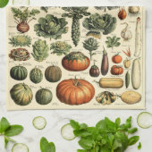 ヴィンテージベジタブルアートバイアドルフミロパターン キッチンタオル (折り畳み)