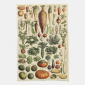 ヴィンテージベジタブルアートバイアドルフミロパターン キッチンタオル (縦)