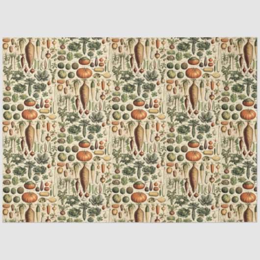 ヴィンテージベジタブルアートバイアドルフミロパターン 薄葉紙 (正面)