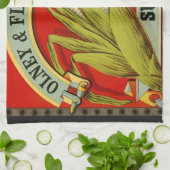 ヴィンテージベジタブルレーベル、オルニー&フロイド砂糖コーン キッチンタオル (折り畳み)