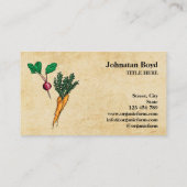 ヴィンテージベジタレスニンジンビートオーガニック農場 名刺 (裏面)