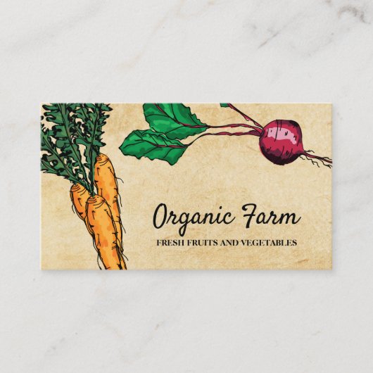 ヴィンテージベジタレスニンジンビートオーガニック農場 名刺 (正面)