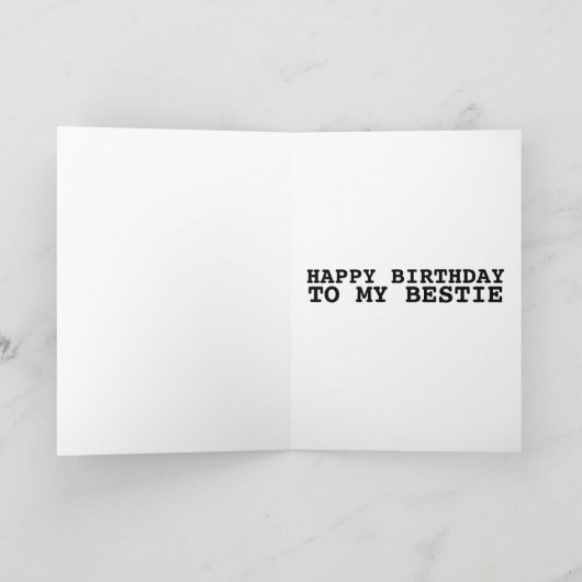 ヴィンテージベスティービーフガールフーズ誕生日カード カード (内部)