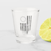 ヴィンテージベッシーロス米州旗ショットグラス ショットグラス (正面)