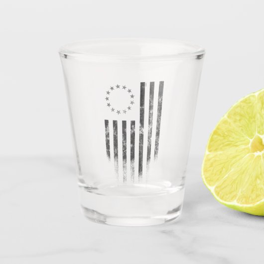 ヴィンテージベッシーロス米州旗ショットグラス ショットグラス (正面)