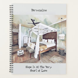 ヴィンテージベッドルームデコールホープ引用文ジャーナル プランナー手帳