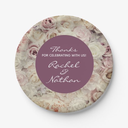 ヴィンテージベッド結婚オブバラ紙プレート ペーパープレート (正面)