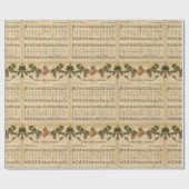 ヴィンテージベツレヘム生まれのクリスマスカロル ラッピングペーパー (フラット)