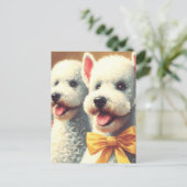 ヴィンテージベディントン絵を描テリア ポストカード (スタンド正面)