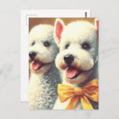 ヴィンテージベディントン絵を描テリア ポストカード (正面/裏面)