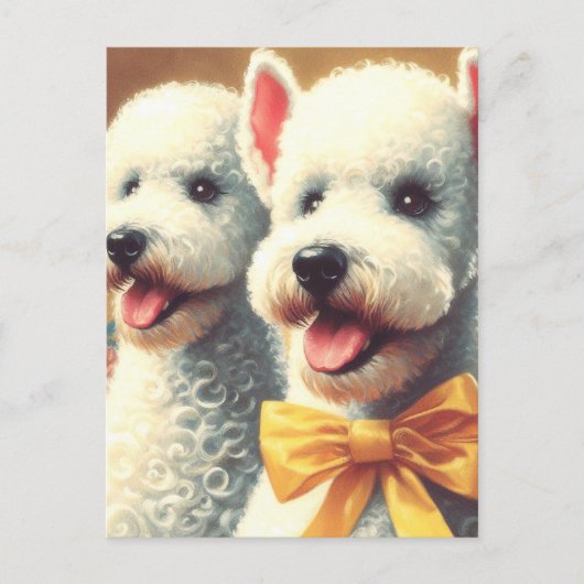 ヴィンテージベディントン絵を描テリア ポストカード (正面)