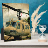 ヴィンテージベトナムエラUh-1ホイー軍隊ヘリコプター フォトプラーク (側面)