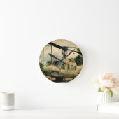 ヴィンテージベトナムエラUh-1ホイー軍隊ヘリコプター ラウンド壁時計 (ホーム)