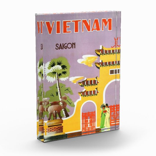 ヴィンテージベトナムサイゴン旅行写真ブロック フォトブロック (左)