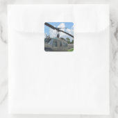 ヴィンテージベトナムUh-1ホイー軍隊ヘリコプター スクエアシール (バッグ)