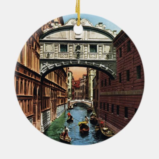 ヴィンテージベニスのため息の橋 セラミックオーナメント (裏面)