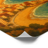 ヴィンテージベニドルムコスタブランカスペイントラベル ポスター (角)