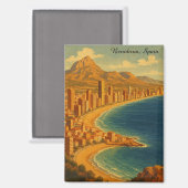 ヴィンテージベニドルムコスタブランカスペイントラベル マグネット (正面/裏面)