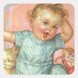 ヴィンテージベビーおもちゃ スクエアシール