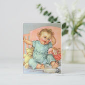 ヴィンテージベビーおもちゃ ポストカード (スタンド正面)