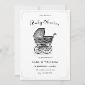 ヴィンテージベビーのベビーシャワー 招待状 (正面)