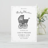 ヴィンテージベビーのベビーシャワー 招待状 (スタンド正面)